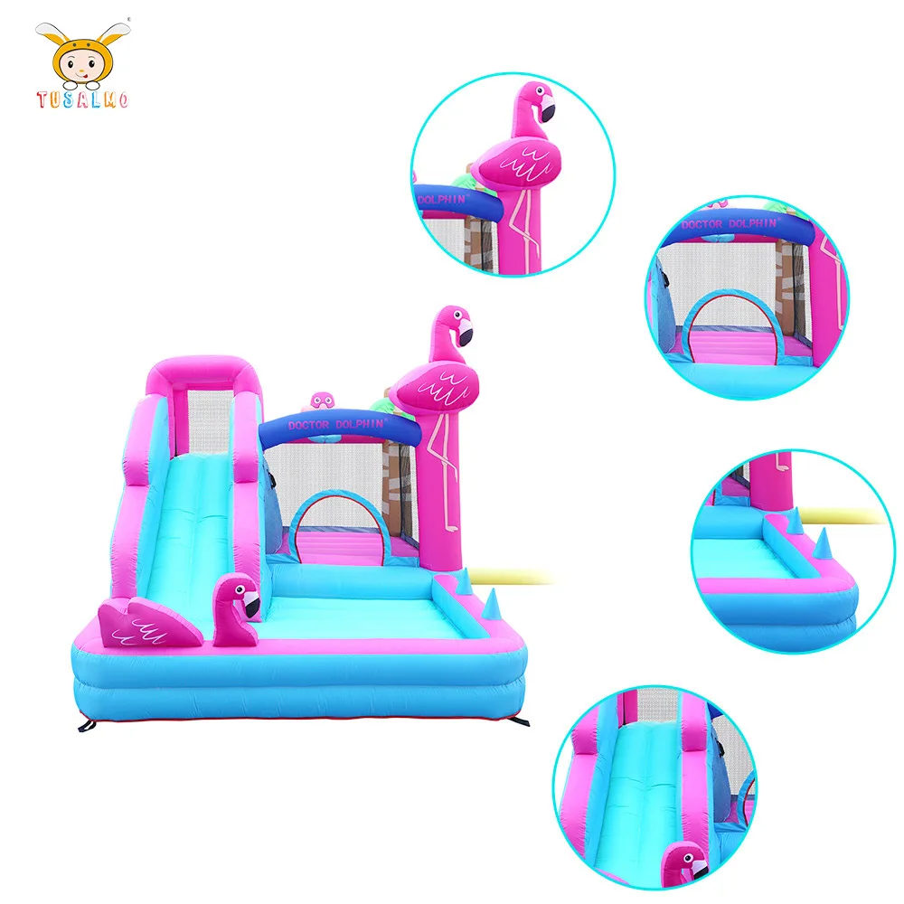 

Nathaniel Ocean Animals Castle PVC fabric Inflatable Bounce House With Slide Pool