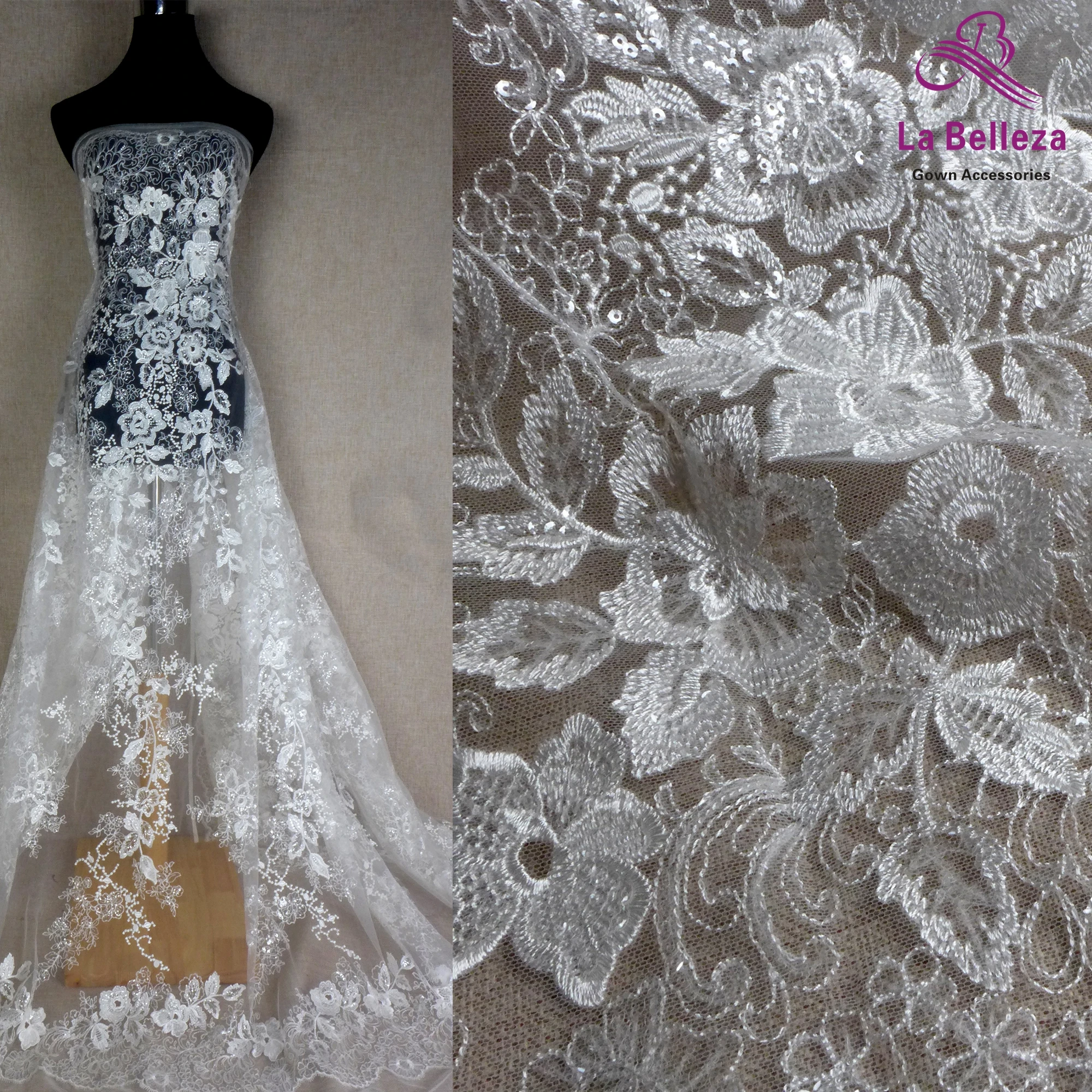 

Новая кружевная ткань с вышивкой, супер красивое высококачественное свадебное платье, кружевная ткань, 1 ярд, 2020