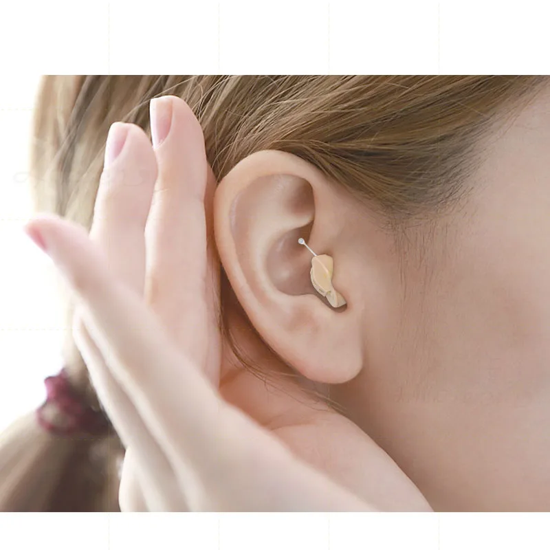 

Rechargeable Digital Hearing Aids Invisible for USB In Ear 6 Channels 12 Bands Black Intelligent Sound Amplifier for Elderly