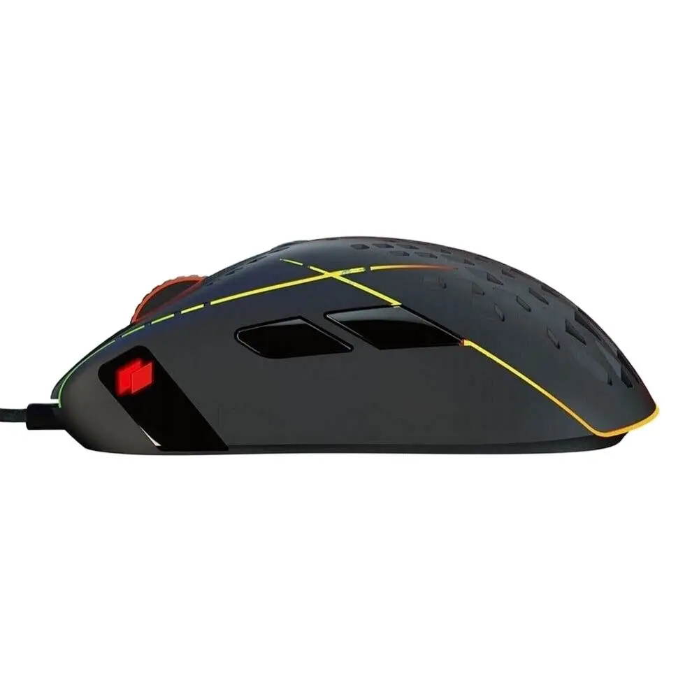 Игровая мышь HIPER Aero A-2 чёрная (USB 8 кнопок 6400 dpi RGB подсветка) | Компьютеры и офис