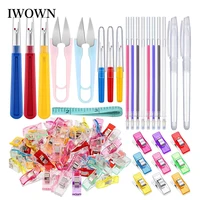 29pcs hand sewing tools set quilting sewing clips seam rippers heat erasable fabric marking pen for diy embroidery tailoring