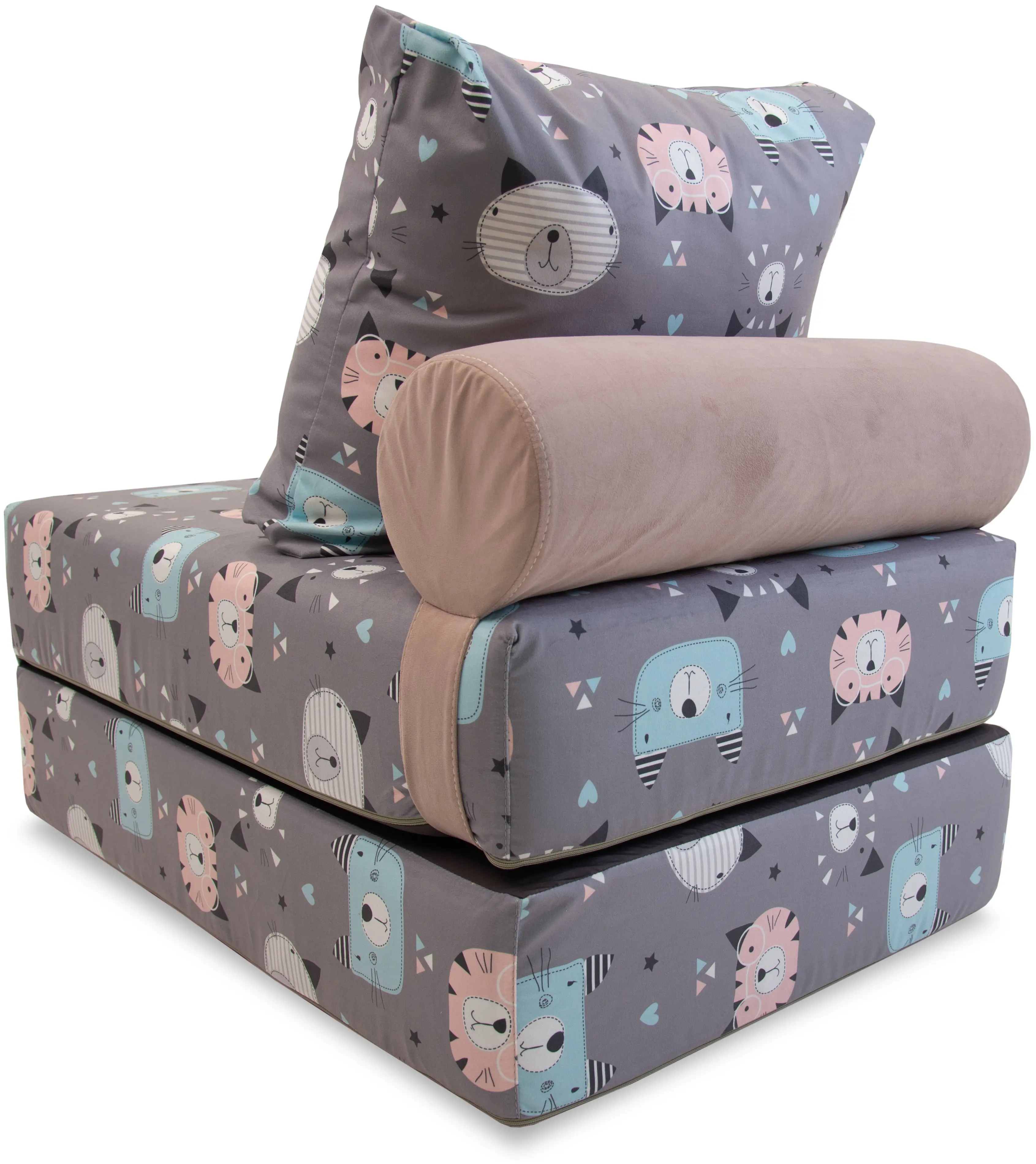 Baby anti-vandal folding chair bed with removable covers puff SPB 40(20)x70x100(200) cm |