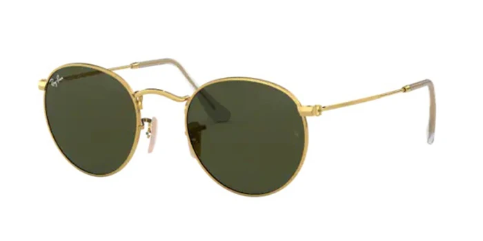 Rayban Round 3447 001 50 Sunglasses Gold Frame G-15 Green Lenses Man sunglasses Woman Sunglasses 2021