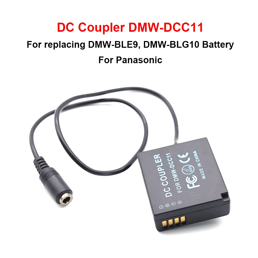 

DC Coupler DMW-DCC11 replace DMW-BLE9, DMW-BLG10 Battery for Panasonic camera DMC GF6 GF5 GF3 GX7 S6 S6K GX80 GX85 LX100 ZS110