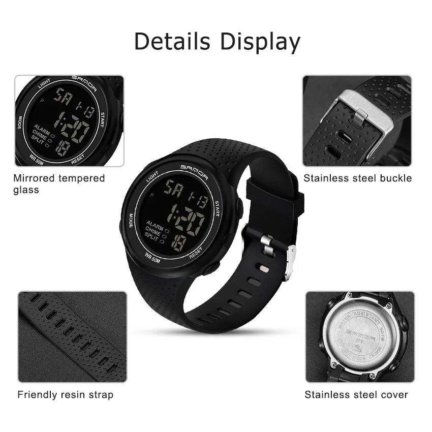 

Cusoul Men Watches 30M Waterproof Digital Watch Sport Watches Fashion Men Luminous Wristwatches Multifunctional Shockproof Watch