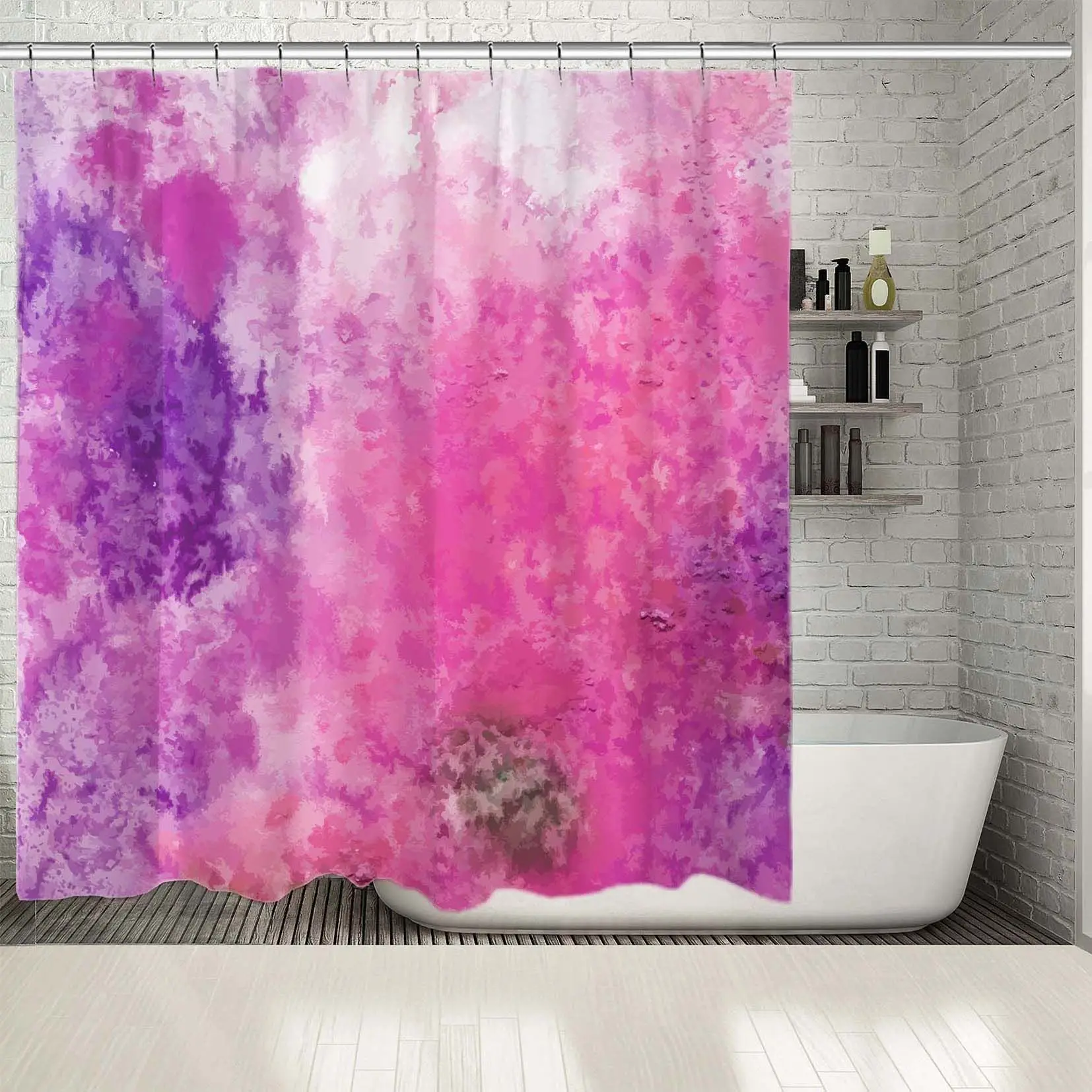 Занавески для душа абстрактные цвета воды стиль работа гранж текстура яркий цвет