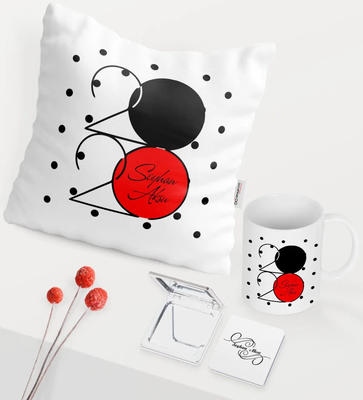 

Персонализированные Рождество 2020 тематическая белая кружка зеркало подушка набор