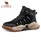 Мужские зимние ботинки CAMEL, повседневные водонепроницаемые Нескользящие износостойкие теплые высокие спортивные ботинки из шерсти, зима 2021