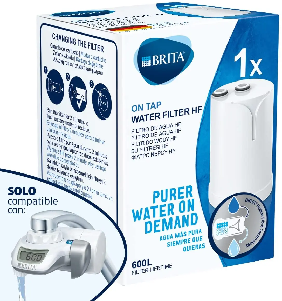 BRITA On Tap HF Water Filter Cartridge - Compatible with BRI