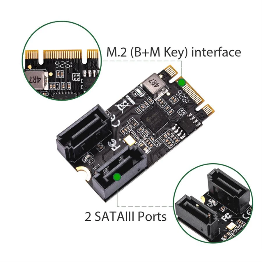 Внутренний M2 ngff B & M ключ для SATA3 SSD адаптер контроллер карта Поддержка NVMe pci e 3 0