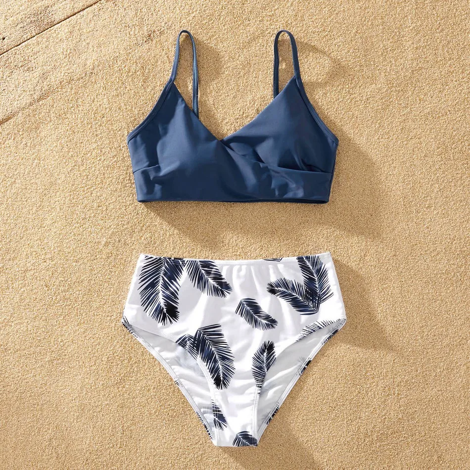 

PatPat 2021 New Arrival Summer Leaf Print Family Matching Swimsuits