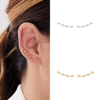 crmya bohemian simple fashion gold silver plated crawler ear climber earrings for women wedding trendy jewelry accessories punk