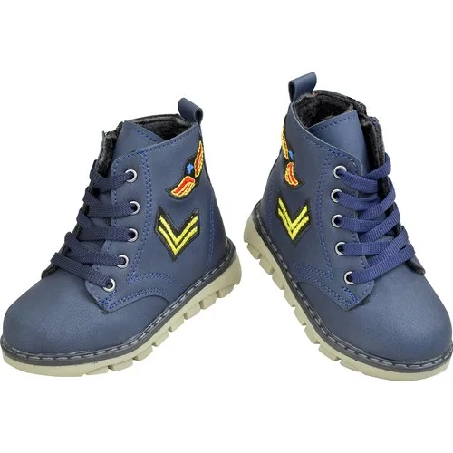 

Captain Junior Male Baby Laced Navy Blue Boots For Orthopedic Soft Slip-Resistant Outsole Foot Suitable for Health Winter Seasons