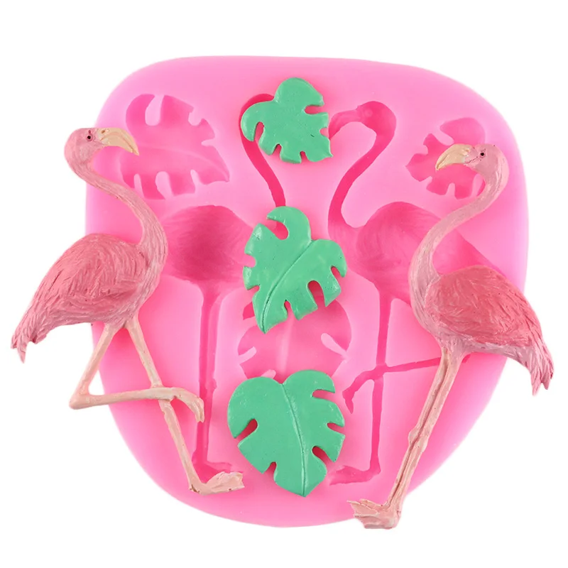 

3D Фламинго детский день рождения Сделай Сам Вечеринка помадка торт украшение черепаха лист силиконовые формы кекс шоколад мастика конфеты формы