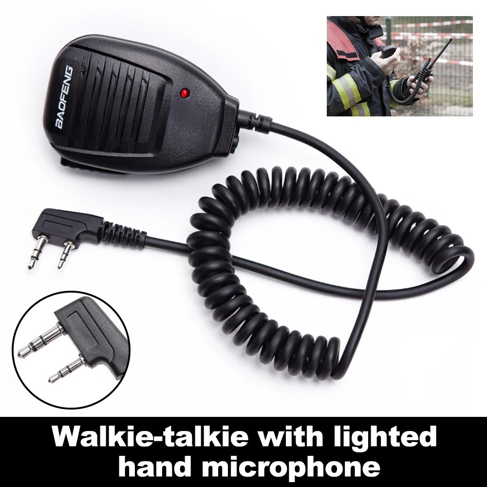walkie talkie hand microphone handheld radio speaker mic ptt for walkie talkie bf 888s uv 82 uv 5r uv 5rpro h9 h7 100 baofeng free global shipping