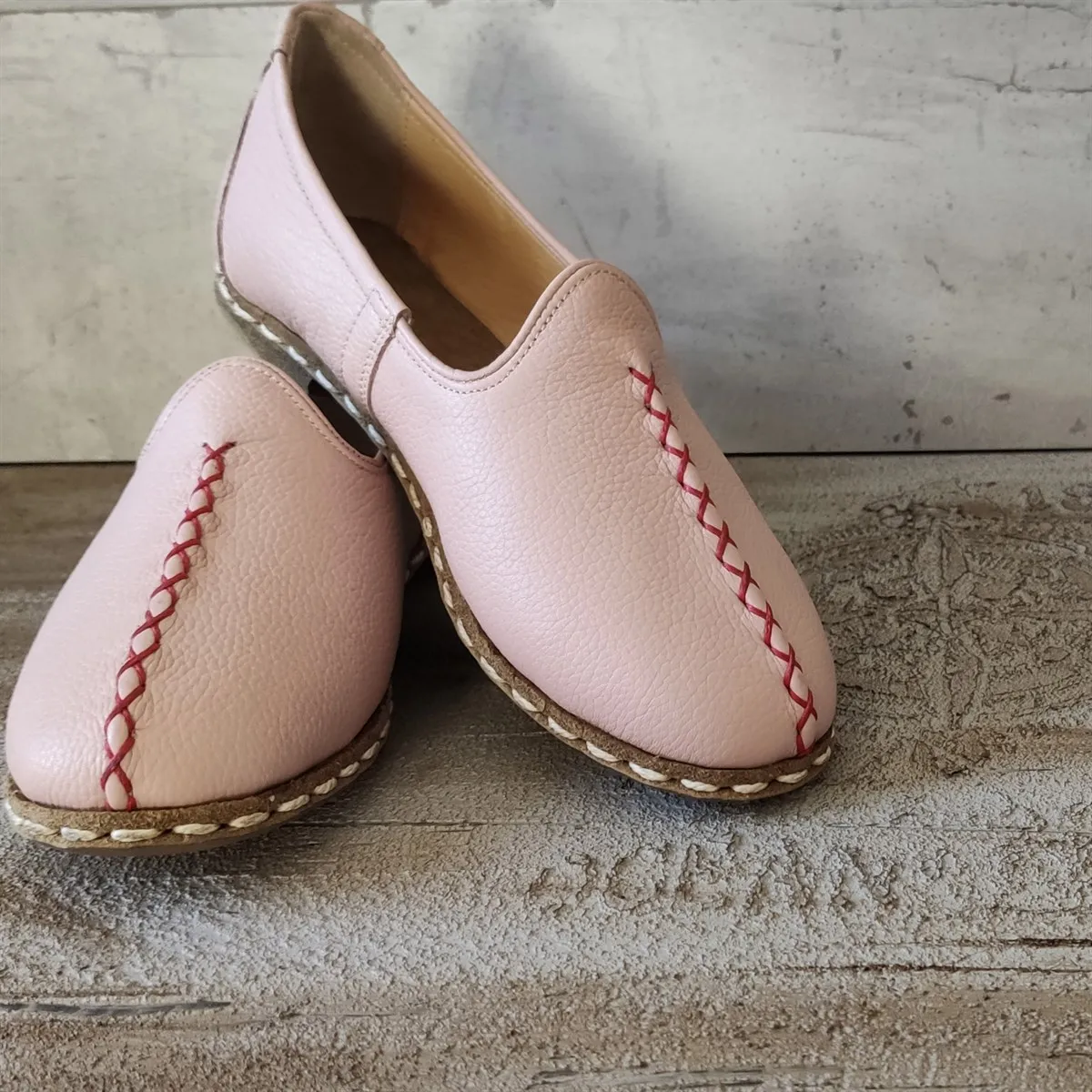 Spring/Summer Flexible Breathable Shoes Pink Color Women Handmade Genuine Leather Summer Woman Casual | Обувь