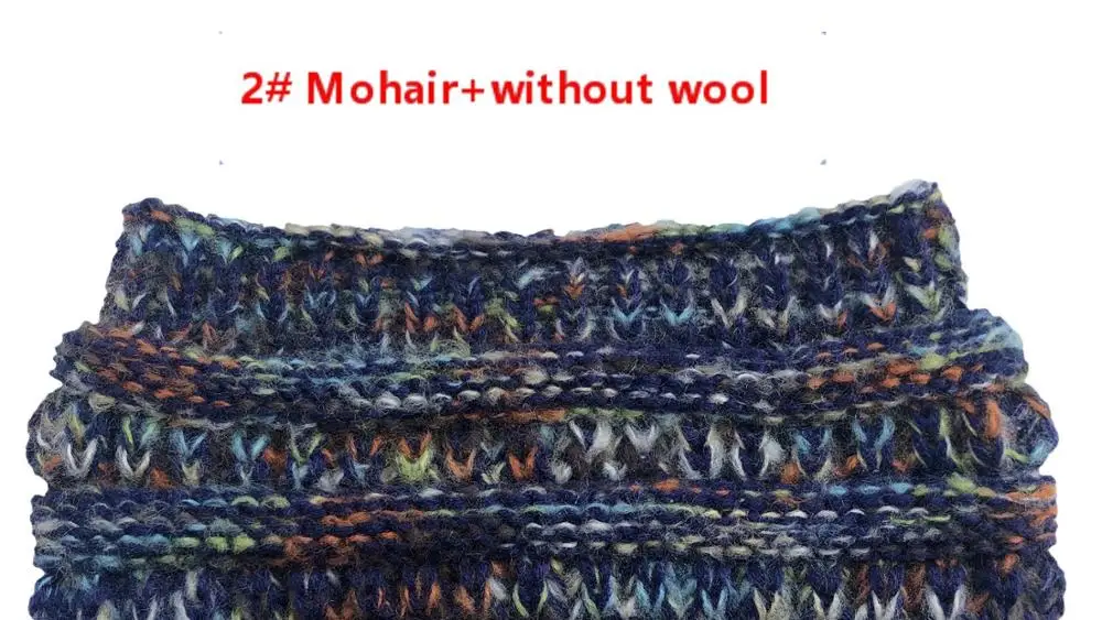 2 Without Wool 8 цветов, головная повязка из мохера, женские тянущиеся вязаные крючком шапки, зимние шапки для рождества, вечерние, подарок для женщин, шапка, теплая, для девушек, грязная булочка - Цвет: 2 Without Wool