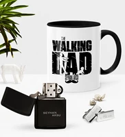 personalized the walking dad black cup cigarette lighter cufflink set