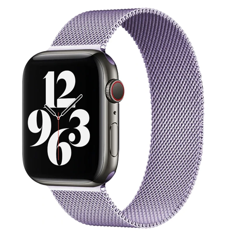 Ремешок для Apple Watch 42 mm 44 45mm Миланская петля Elite (Milanese Loop) лавандовый | Наручные часы