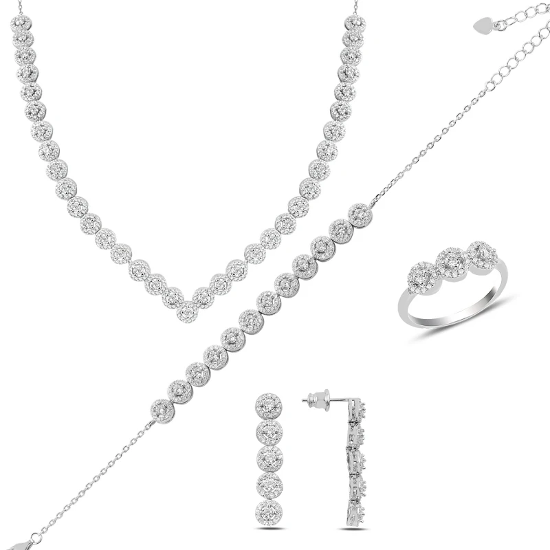 

Silver 925 Sterling Zircon Cubic Zirconia Set