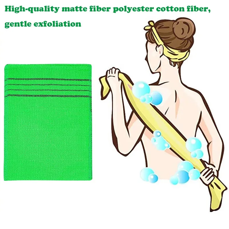 

10pcs/5pcs Double-sided Towel Korean Exfoliating Bath Washcloth Body Scrub Shower Towel Portable For Adults Coarse Grain Towel