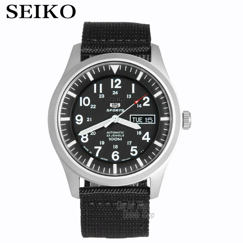 Seiko часы мужские 5 автоматические часы Топ люксовый бренд спортивные мужские часы набор Мужские часы водонепроницаемые часы relogio masculino SNZG15J1 - Цвет: SNZG15J1-A