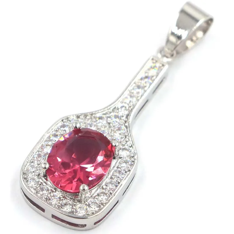 Красивый искусственный розовый турмалин белый Фианит подарок для женщин