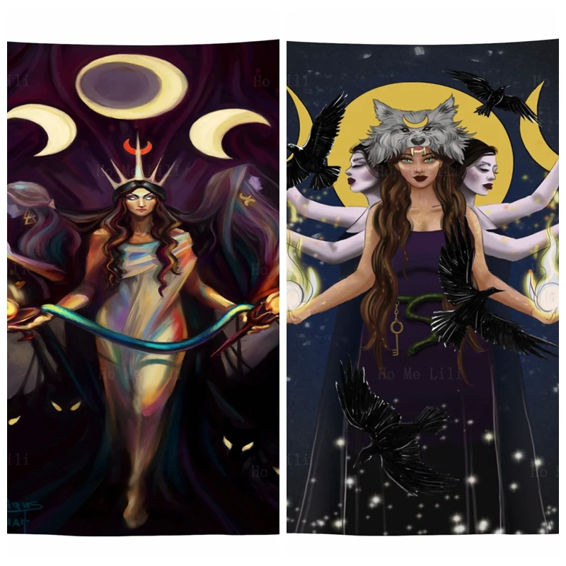 

Roman Mythology Ancient Greek Goddess Of Magic Hecate Wiccan Mysterious Art Fantasy Tapestry By Ho Me Lili For Livinroom Decor