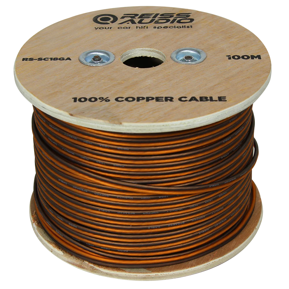 RS-SC18GA %100 COPPER CABLE 18GA FOR CAR AUDIO DOUBLE CABLE 100Mt.