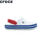 Оригинальные Crocs Crocband унисекс белые Тапочки 11016 - 11I