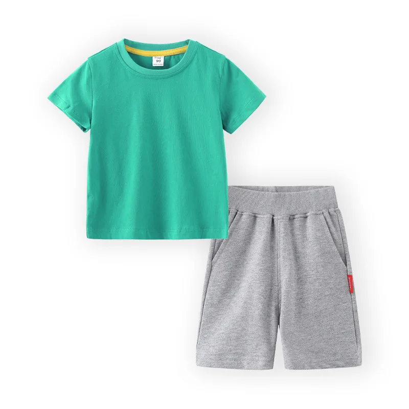 

ZWY1774 Fashion Baby Boy's Suit Cotton Summer Casual Clothes Set Top Shorts 2PCS Clothing Shorts for Boys Kids Clothes