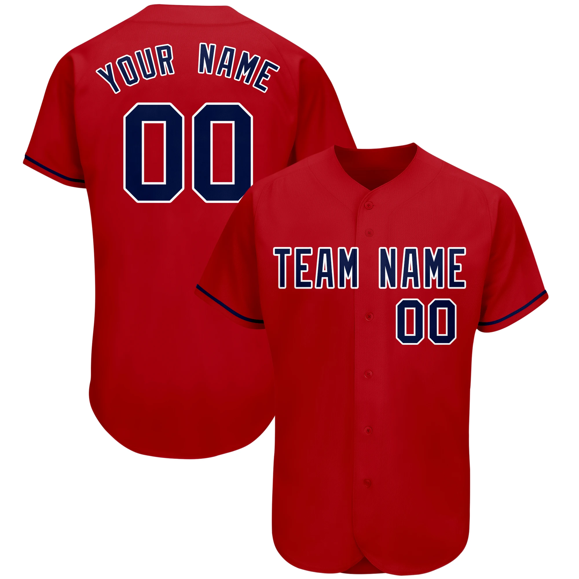 Custom Baseball Jersey Full Sublimated Team Name and Numbers Quick-dry Sports Men/Kids Outdoor Casual V-neck Shirts Fans Gift