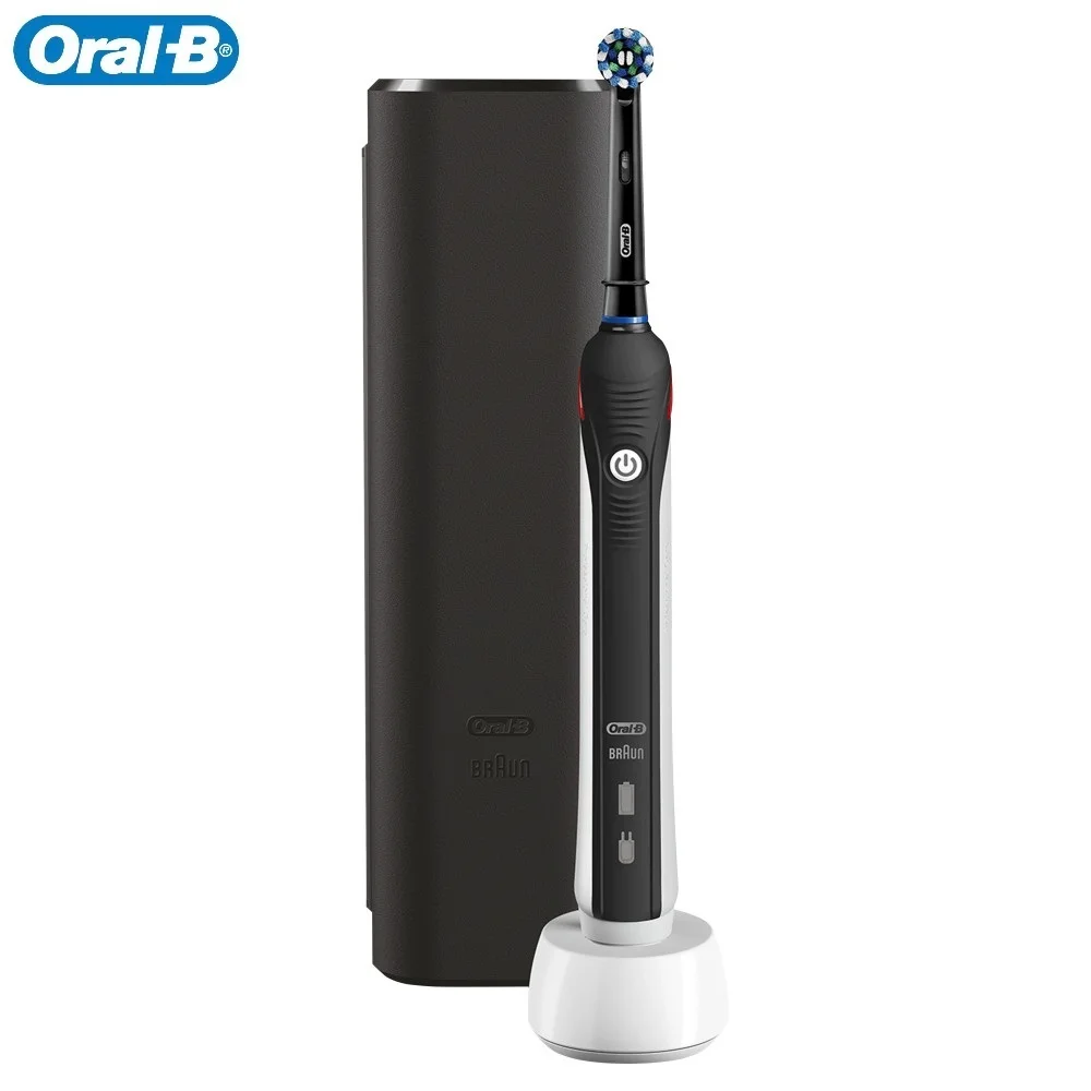 Электрическая зубная щетка Braun Oral-B PRO 2500 D501.513.2Х чёрная + Футляр | Бытовая техника
