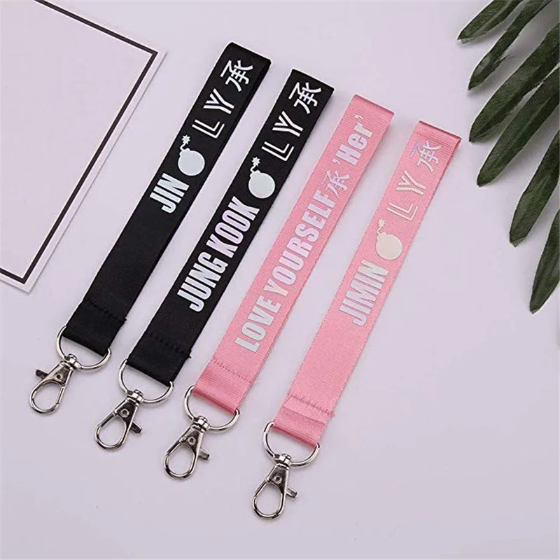 KPOP брелок лазерный Bangtan мальчиков шнурок любовь себя порвать ее Ким Tae Hyung JIMIN JUNGKOOK SUGA брелок, цепочка для ключей J-HOPE RM V
