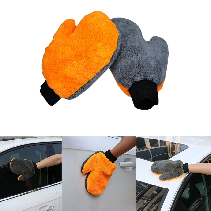 4 шт. ультрабольшие рукавицы из перчатка для мытья машины микрофибры мягкий