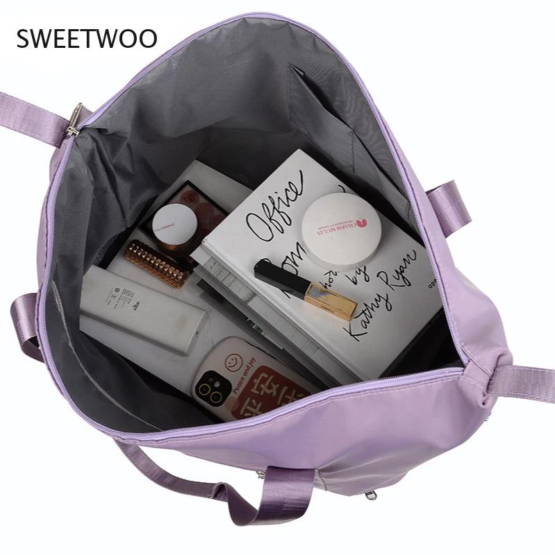 

Large-Capacity Double-Layer Travel Bag Waterproof Nylon Handbag Outdoor Fashion Travel Leisure Light Yoga Gym Bag