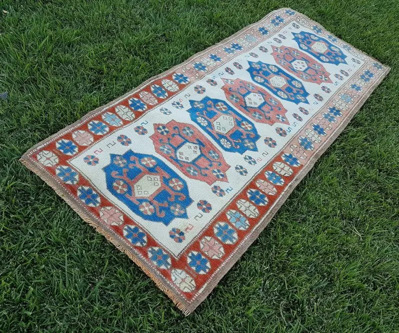 Винтажный английский Oushak Runner Коврики Восточные Flatweave переливающийся шерсть