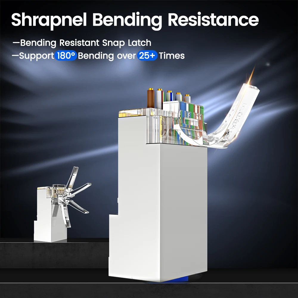 Проходят через STP RJ45 разъемы AMPCOM CAT6 CAT5E экранированный 3/50μ Позолоченные 8P8C