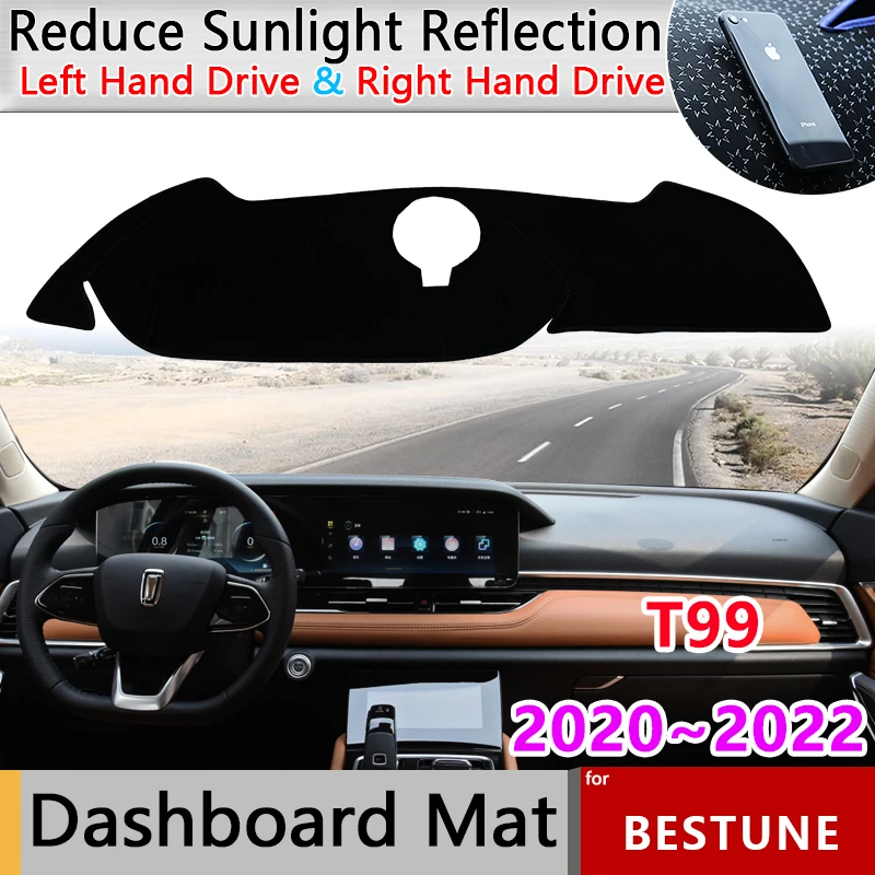 

Dashboard Cover Dash Board Mat Anti-Slip Carpet Pad for Bestune T99 2020 2021 2022 Sun Shade Cape Blanket Protector Car Anti-sun