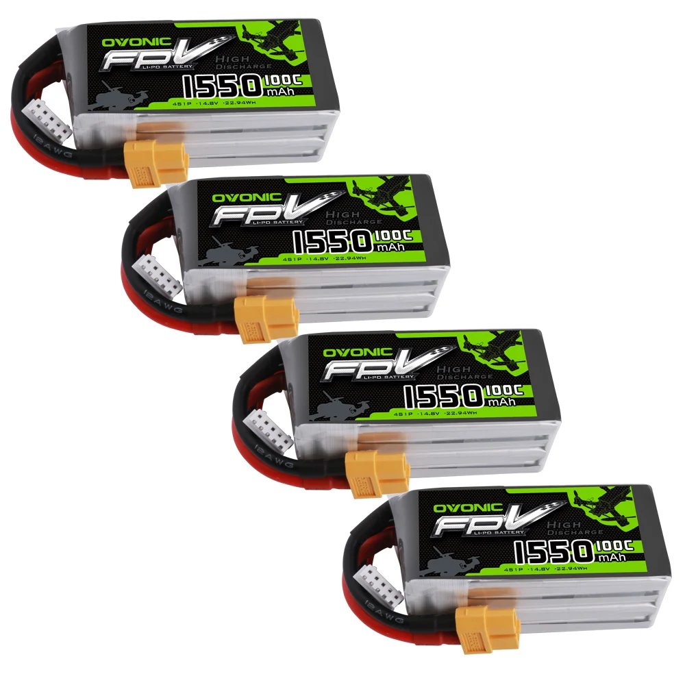 ovonic funfly 4s 1550mah 100c 148 v lipo аккумулятор с разъе