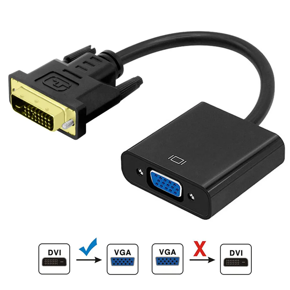 OcioDual кабель адаптер Conversor Activo DVI D 24 + 1 Мачо (Dual Link) к VGA Женский Negro de сосны Dual Link