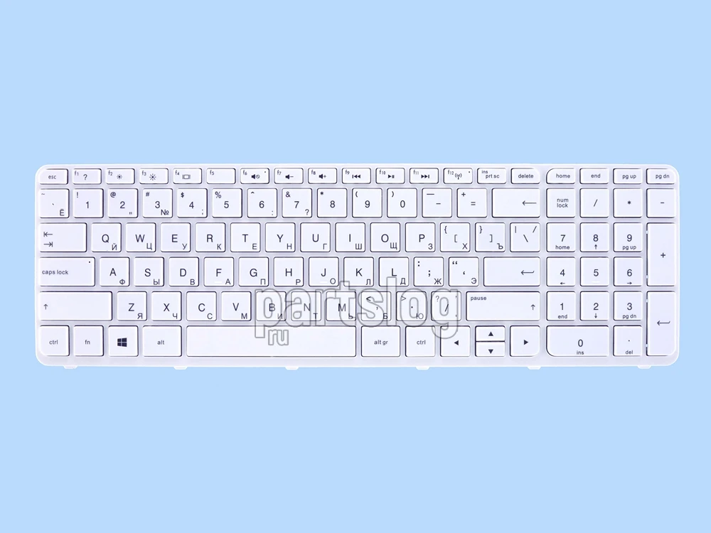 Клавиатура для HP 15-e 15-g 15-n 15-r 15t-e с рамкой белая | Компьютеры и офис