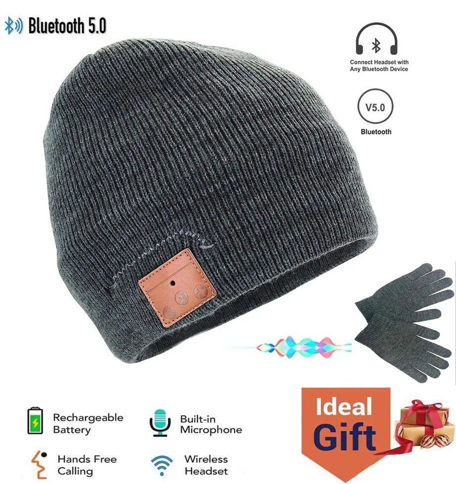 Беспроводная музыкальная умная шапка Bluetooth 5 0 с стереогарнитурой наушники