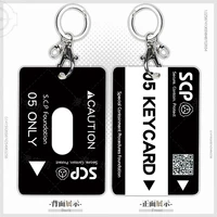 scp foundation key buckle cosplay card set access control key chain student bus meal card game peripheral pendant gift