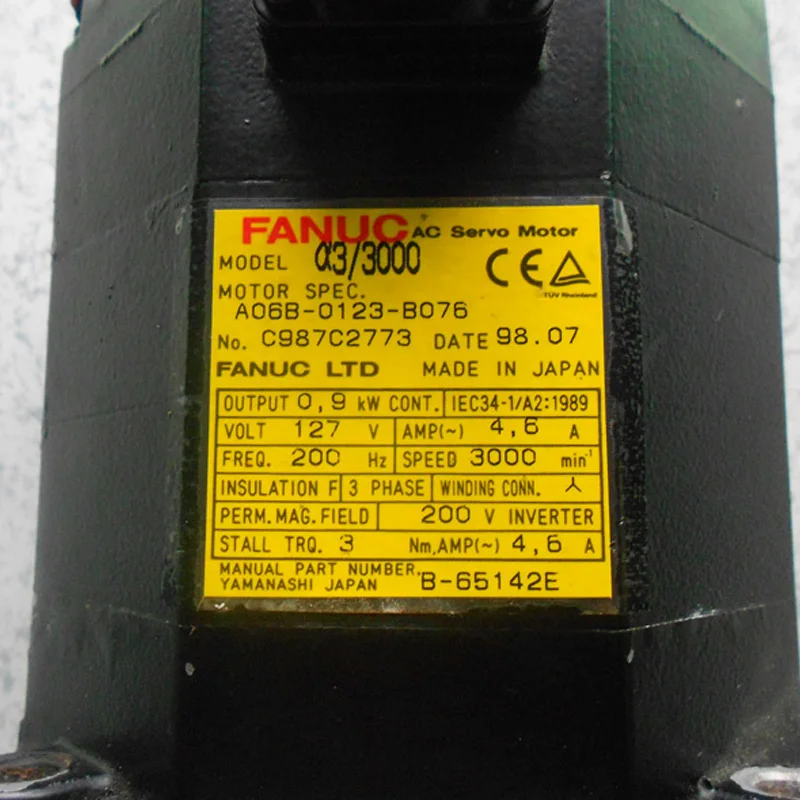 Alpha 3/3000 A06B-0123-B076 AC servo motor Fanuc | Motor
