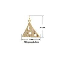 micropav%c3%a9 cubic zirconia gold triangle pendant triangle moon necklace star charm diy jewelry making accessories