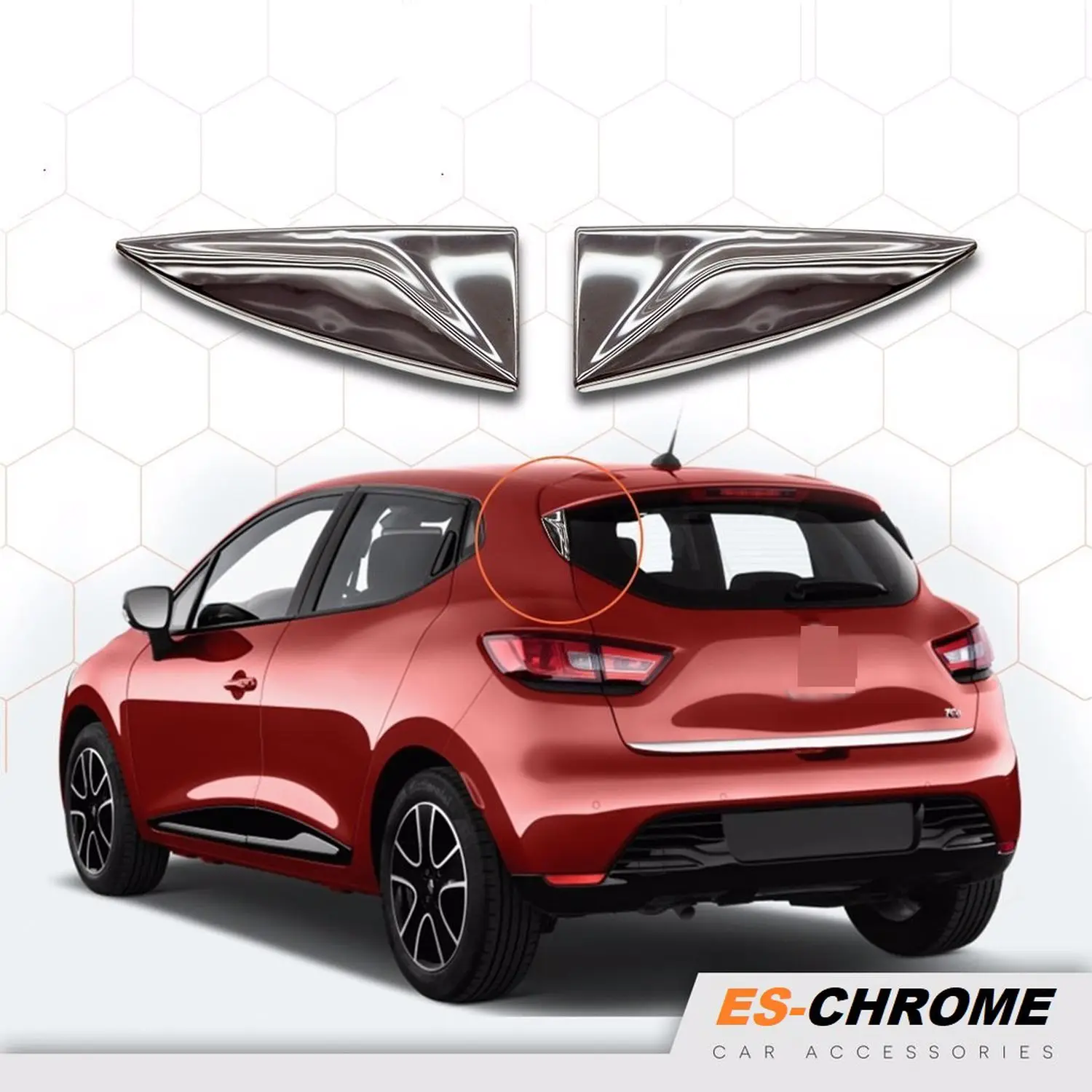 Запчасти для Renault Clio 4 2012-2018 заднее стекло кольцо треугольник хромированный