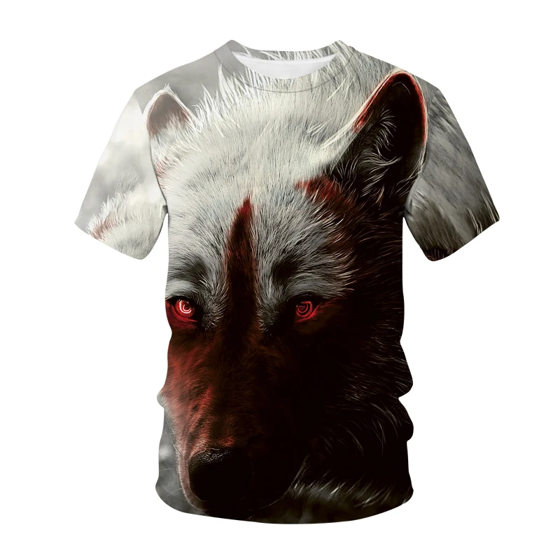 2020 новые летние 3D хладнокровный животных волка футболки для мальчиков TopsUnisex