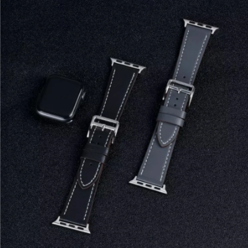 

High Quality Pu Leather Loop For iWatch 40mm 44mm Sports Strap Single Tour Band For Iwatch 42mm 38mm Series 1 2 3 4 5 6 SE