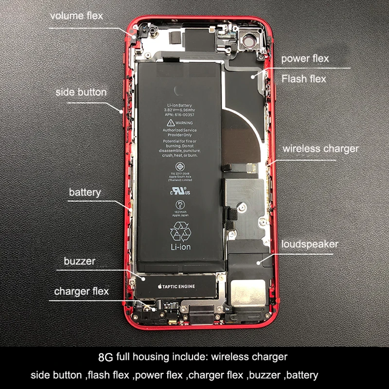 Используется для iPhone 7 7Plus x полная задняя часть корпуса Крышка рамка Шасси+ гибкий кабель части в сборе без аккумулятора+ камера